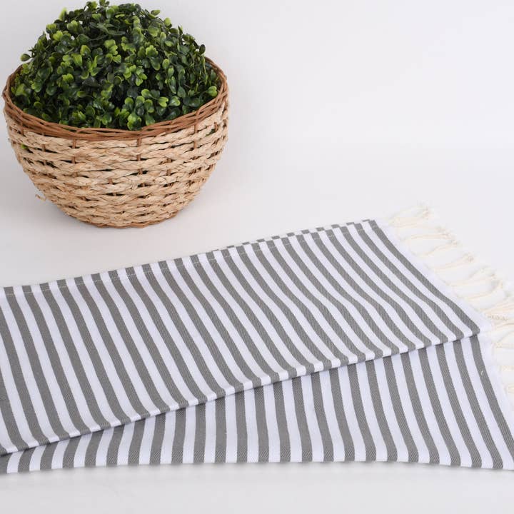 Organic Turkish Towels - Wholesale Wash Cloth - Organic Washcloth, Spa Washcloth, Gray Peshkir4