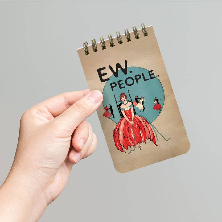 Bad Betty Greeting Co. - Wholesale Notepad - Ew, People - Funny 3x5 Spiral Memo Notepad