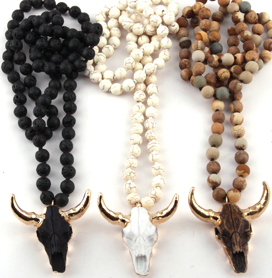 Nya Rose - Wholesale Pendant/Charm Necklace - Texas Horn Pendant0