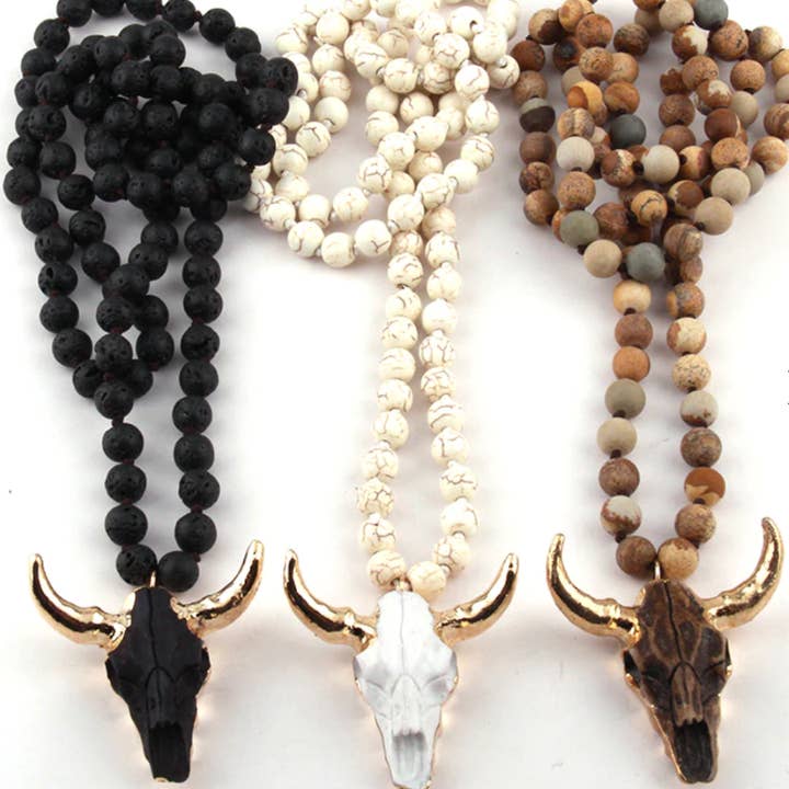 Nya Rose - Wholesale Pendant/Charm Necklace - Texas Horn Pendant