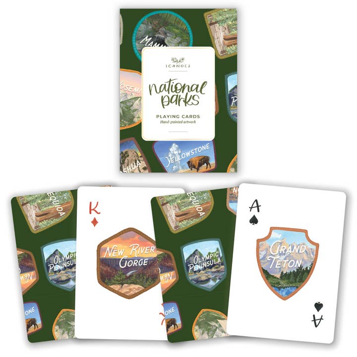 National Parks Badges Deck of Playing Cards for wholesale by 1canoe2 | One Canoe Two Paper Co.