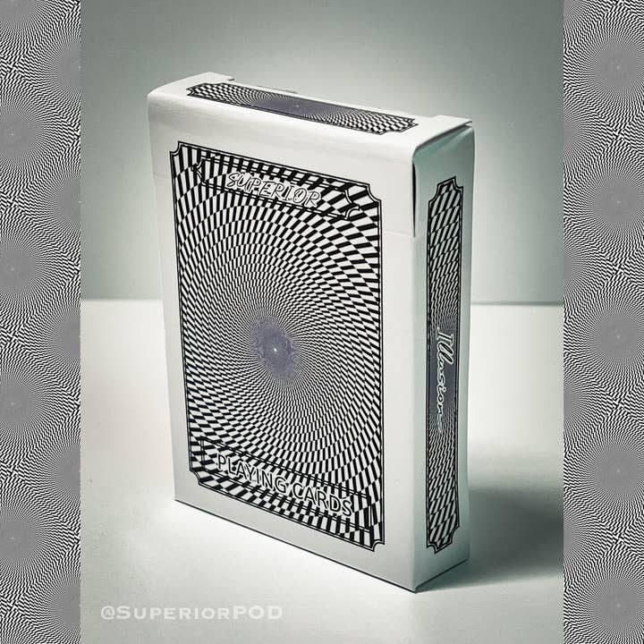 Superior Print on Demand - Wholesale Playing Cards - Optical ILLUSION Black & White Playing Cards1
