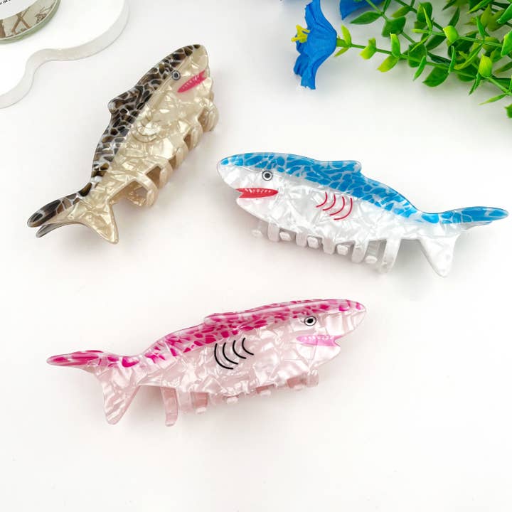 mildstyles - Wholesale Hair Clip - Women's - New Shark Ocean Animal Printed Hair Claw Clip8