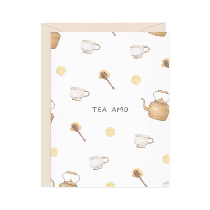 Amy Zhang - Wholesale Love Card - Tea Amo — Spanish Pun Love Card1