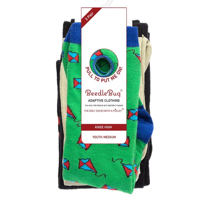 Youth Knee High 3 Pack for wholesale by Beedlebug Socks
