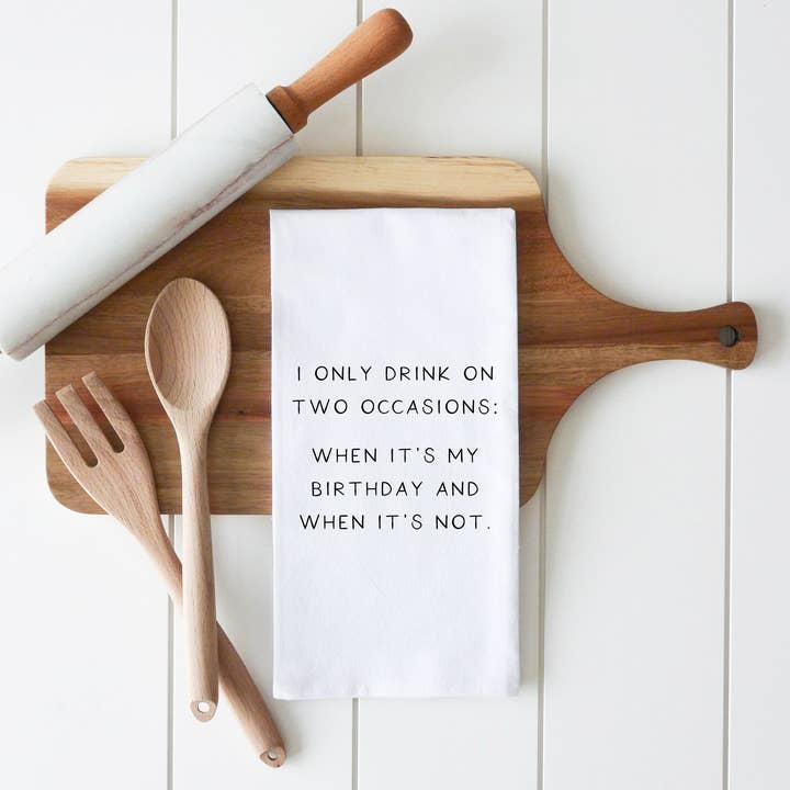 Porter Lane Home - Wholesale Tea Towel - Two Occasions Tea Towel