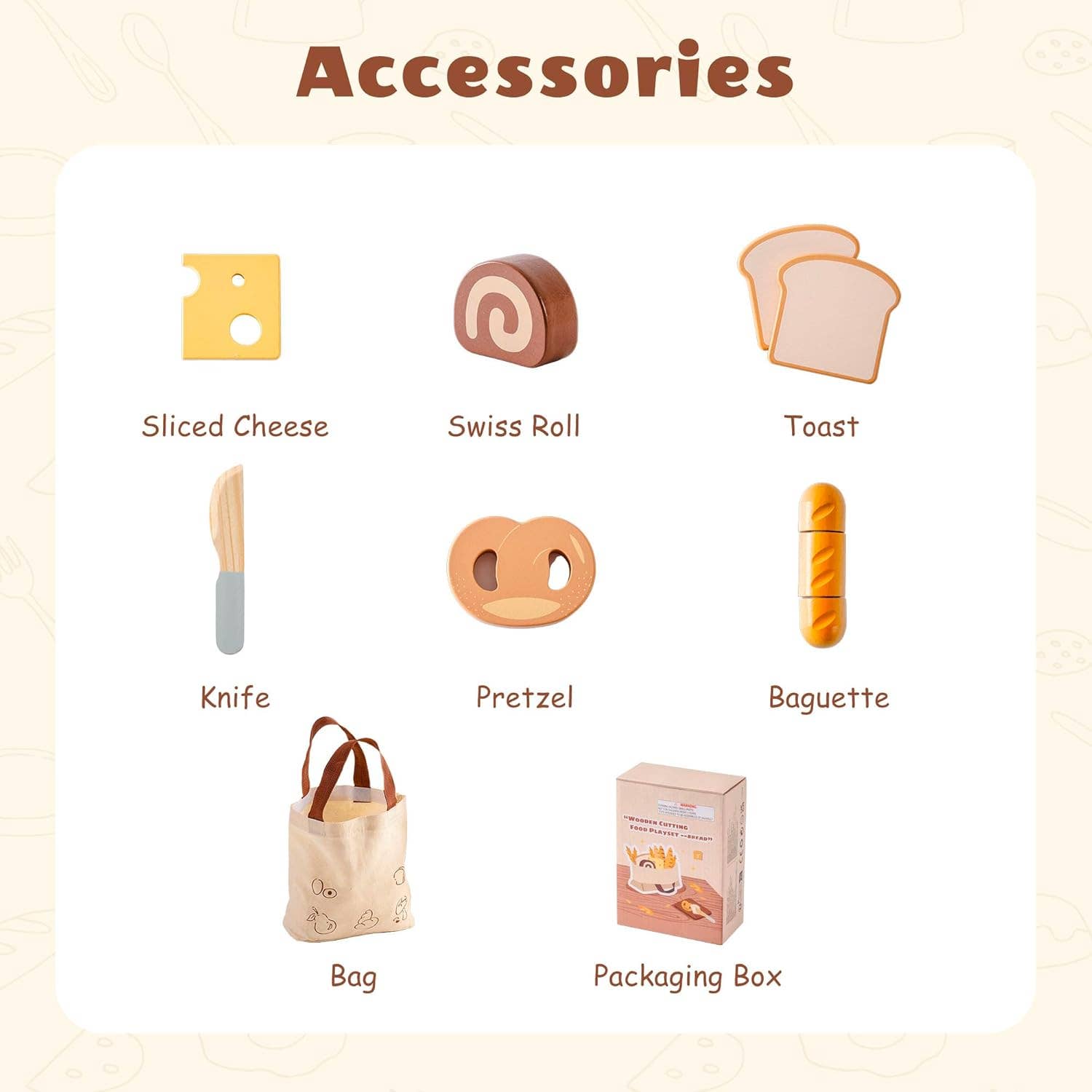Robud & Mewoofun Official Store - Wholesale Toy Set - Kids - Robud Wooden  Pretend Play Realistic Food Cutting Set Toys6