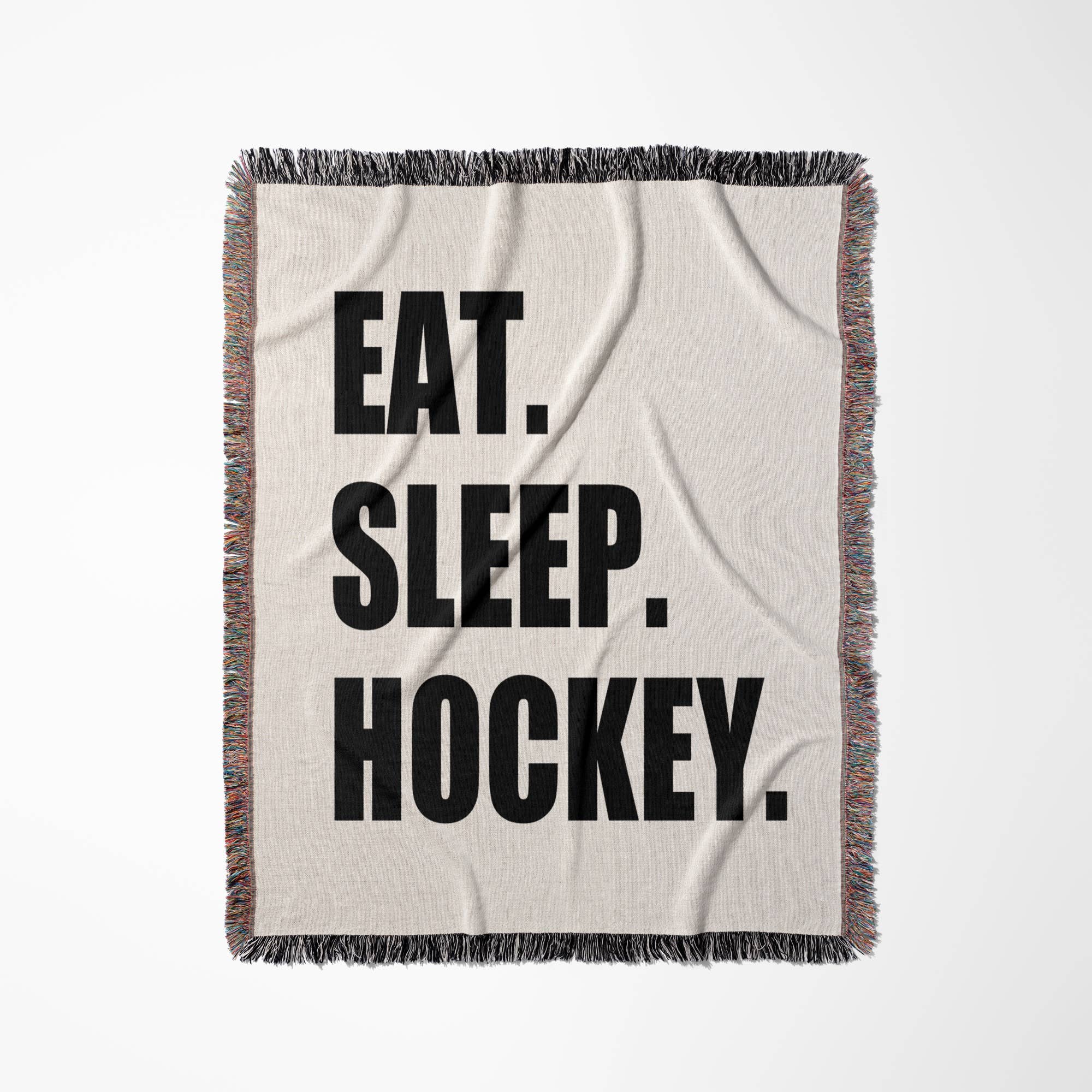 3dRose – wholesale Throw blanket – 3dRose, Eat Sleep Hockey - text gift for sport team players and enthusiasts, Blanket