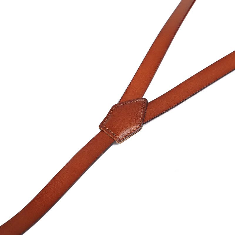 Marron Bretelles en cuir pour hommes, bretelles pour garçons d'honneur en vente sur Faire6