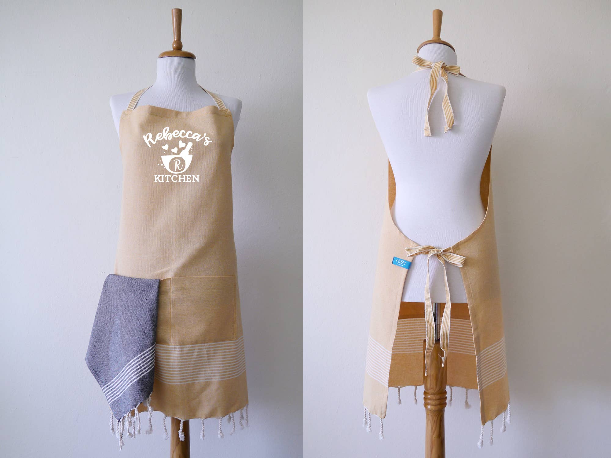 Living Roots - Wholesale Apron - Custom Logo Name Printed Apron - Beige8