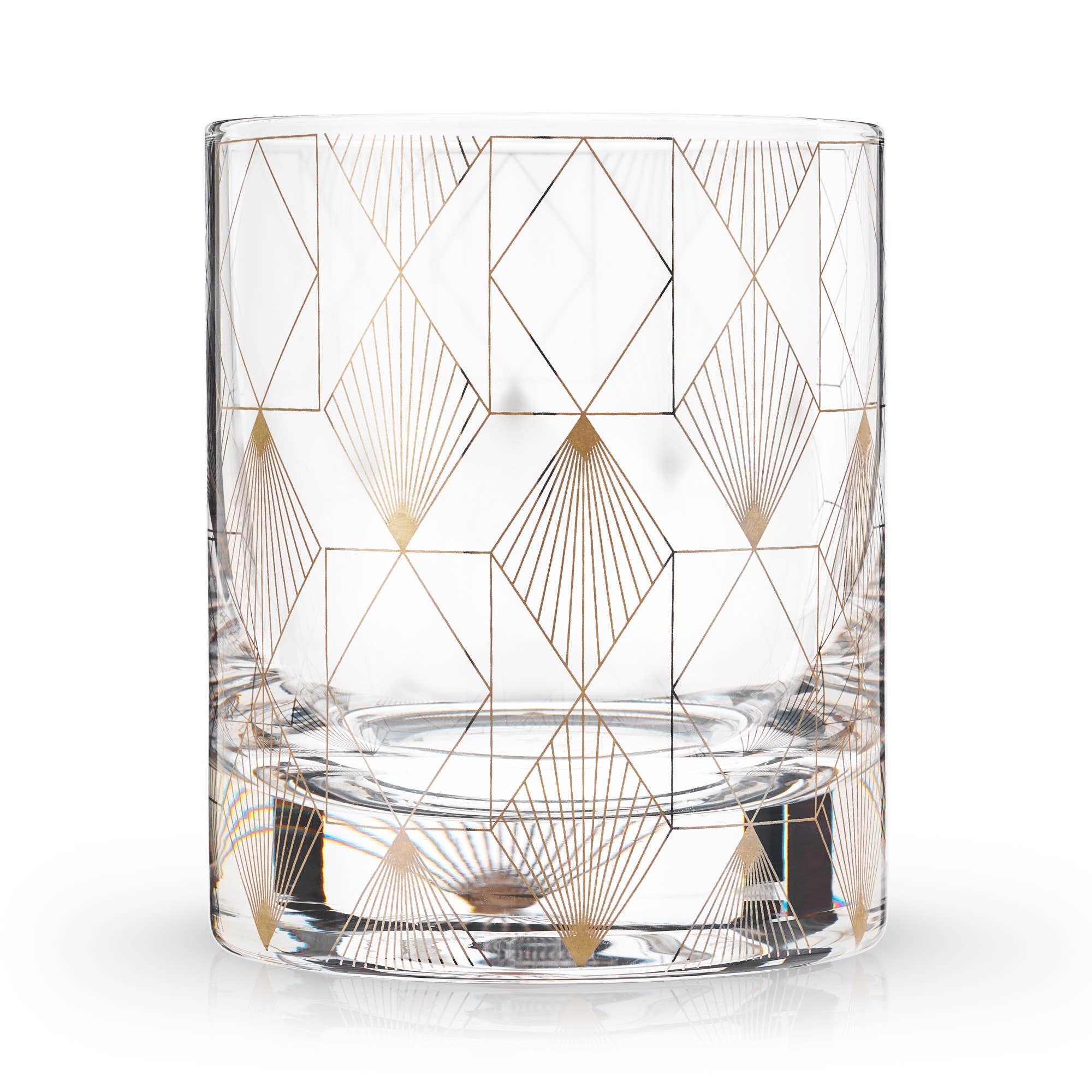 Viski - Wholesale Cocktail/Liquor Glass - Metropolis Deco Crystal Tumbler1