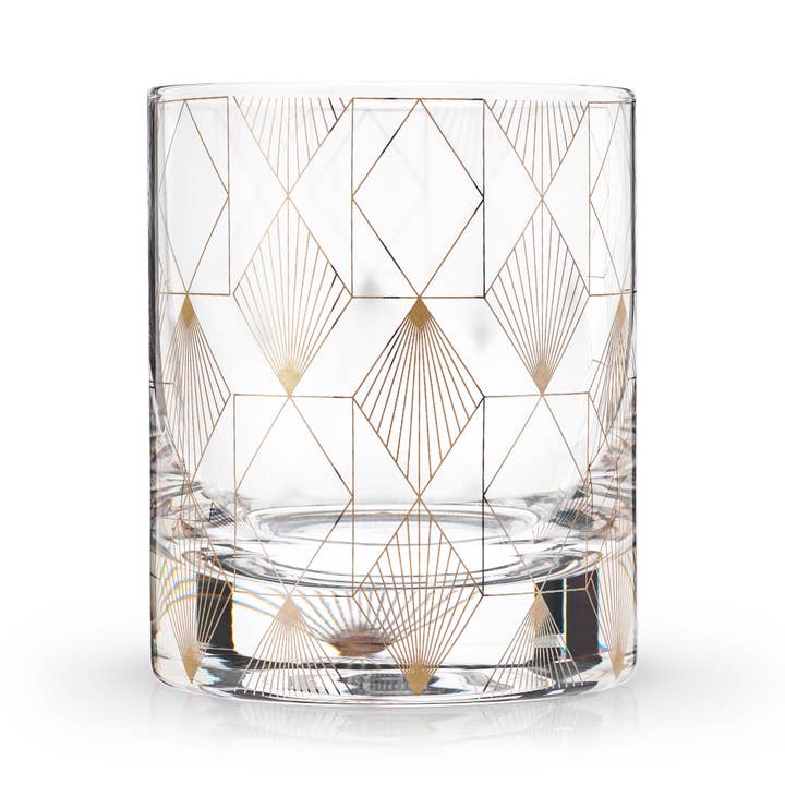 Viski - Wholesale Cocktail/Liquor Glass - Metropolis Deco Crystal Tumbler1