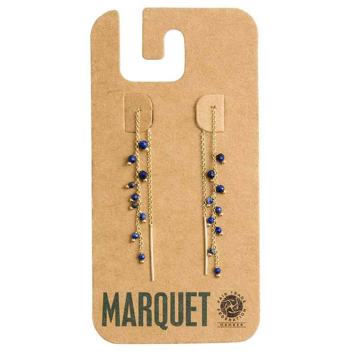 Marquet - Venta al por mayor Pendientes colgantes - Pendiente de Hilo Lisa de Comercio Justo - Abalorios Minimalistas