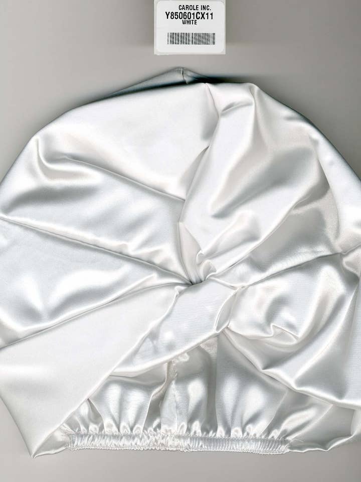 Silk Hair Turban - White for wholesale by Carole Inc.