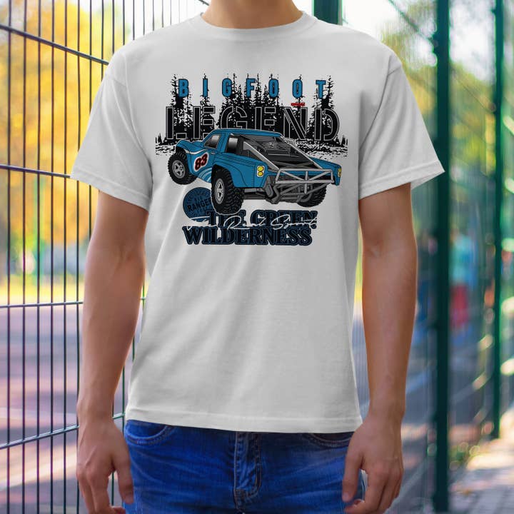 Bigfoot Legend Racing Tee for wholesale by Emogifts