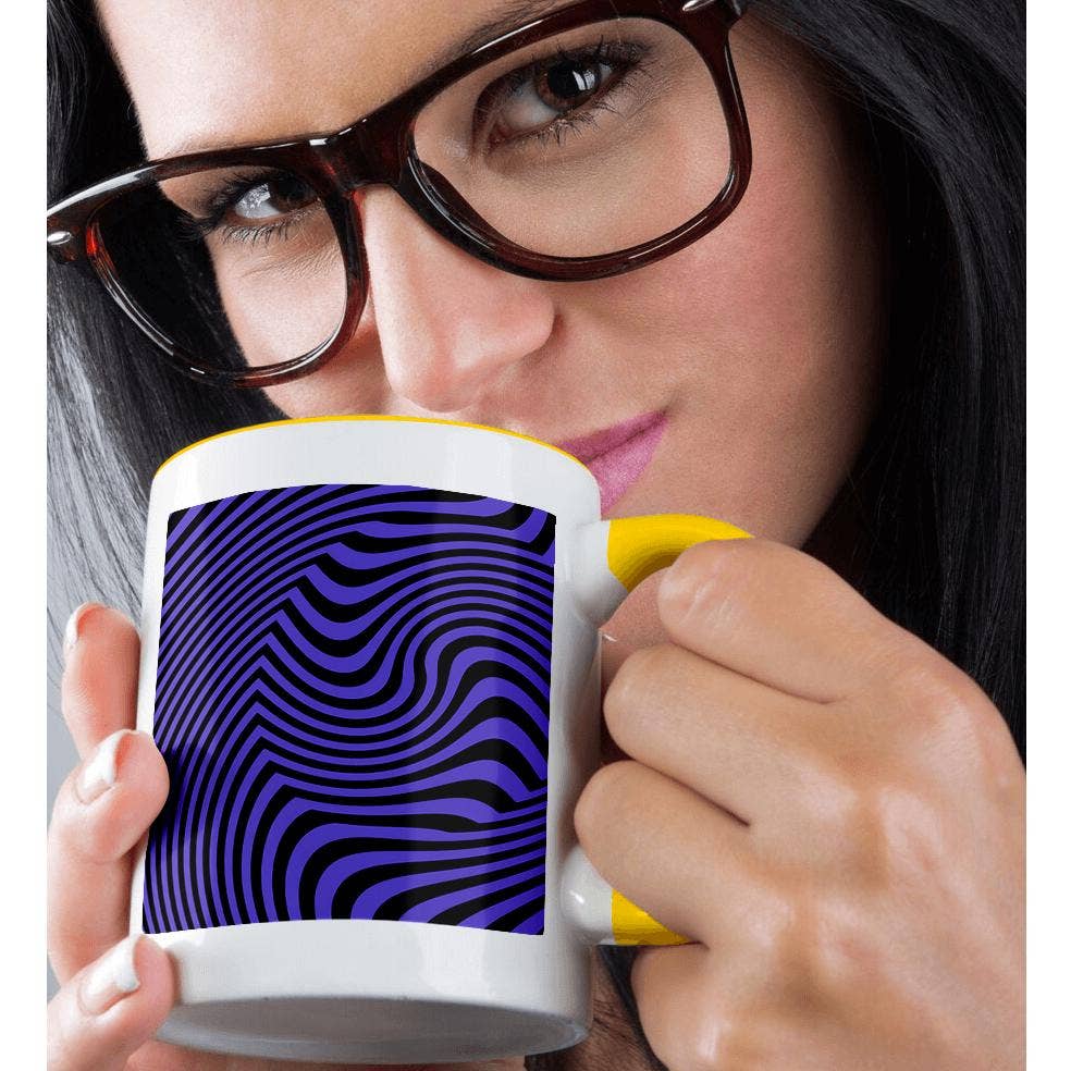 3dRose - Wholesale Coffee Mug - 3dRose, Blue And Black Optical Illusion, Mug1