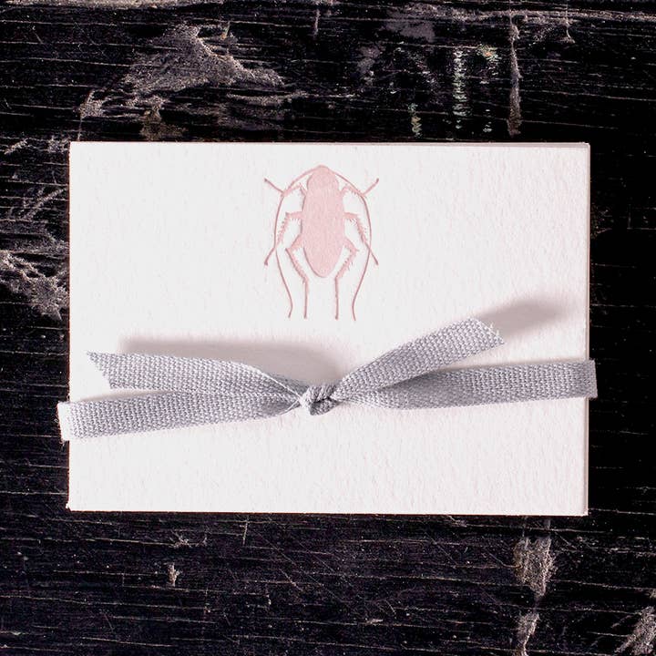 Palmetto Bug Petite Cards for wholesale by Ancesserie Letterpress