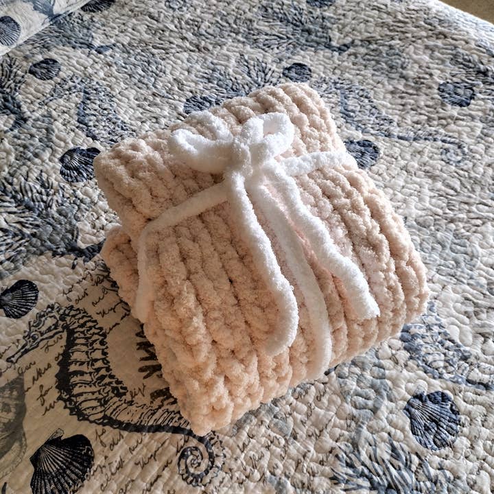 Outer Banks Treasure - Wholesale Bedding Blanket - Kids & Baby - Chunky Knit Handmade Toddler and Baby Blankets Solid Colors10