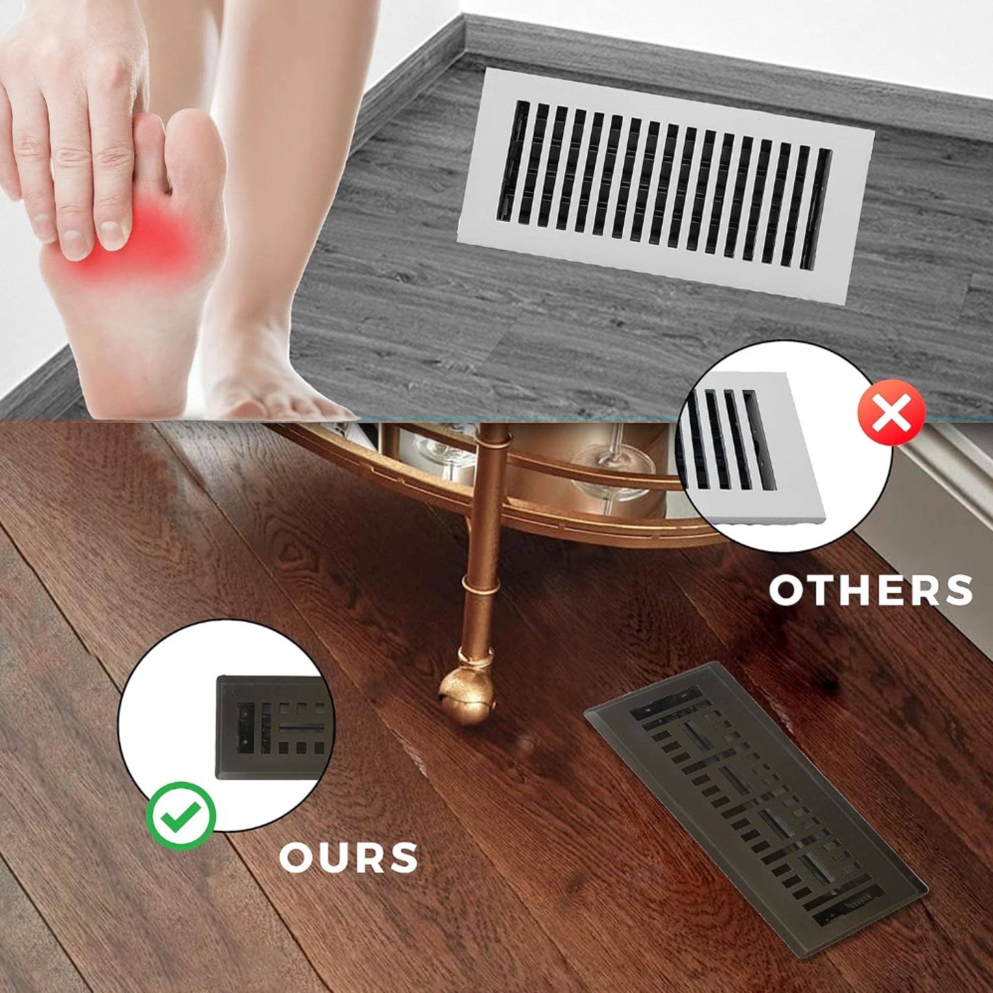 FLI Products – wholesale Floor mat – Sierra Grates Metro Steel Floor Register14