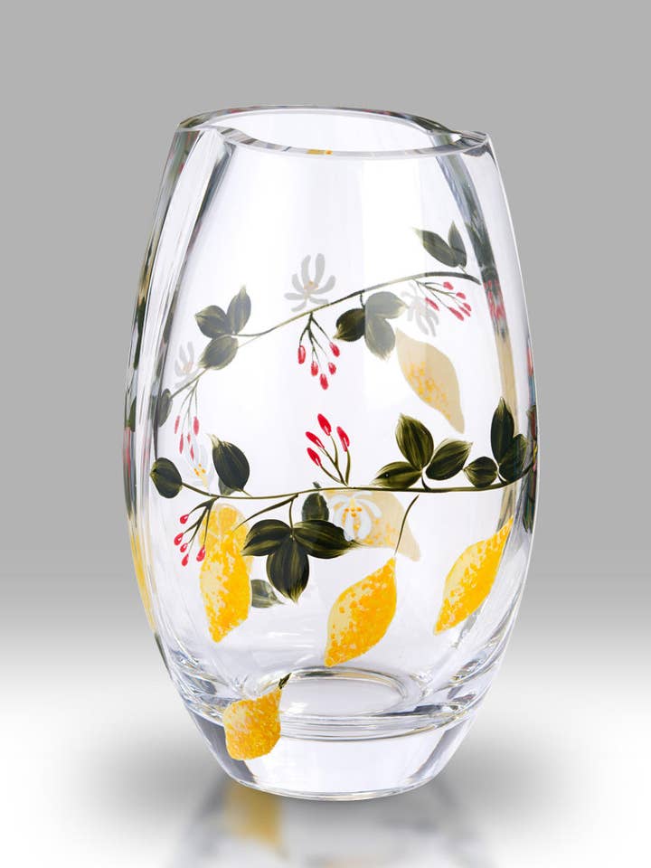 Lemon Grove 20 cm Round Vase - 2283-22 for wholesale by Nobile Glassware Ltd.