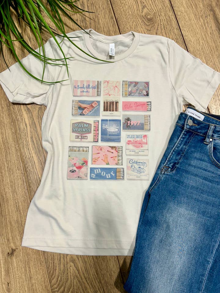Willow Poppy - Wholesale T-Shirt (Graphic) - Women's - Vintage Match Box Graphic Tee