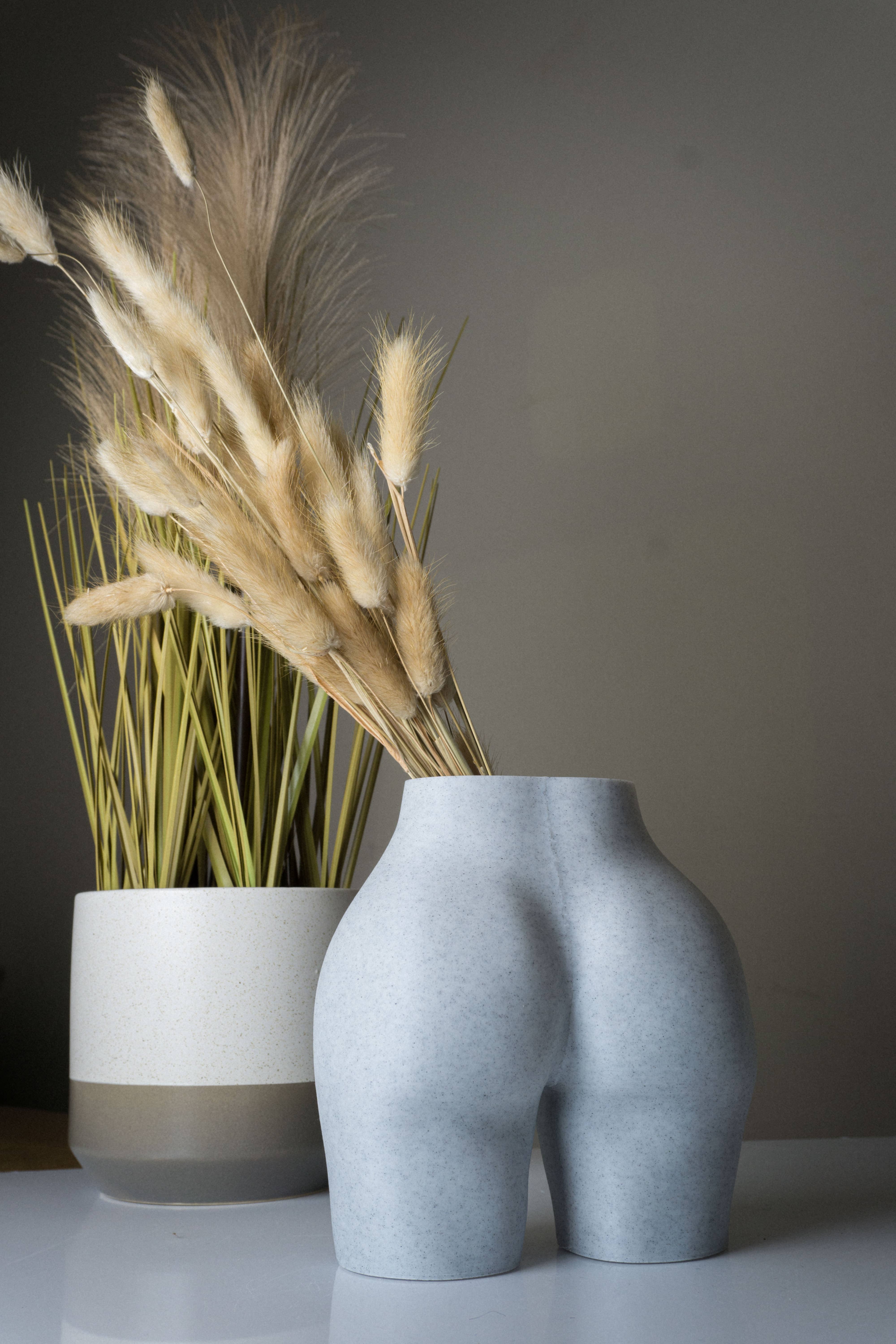 alterly – Engroshandel Vase – Booty Vase, Kvinde Bum Pampas Pot -3D Trykt Plast-Marmor8