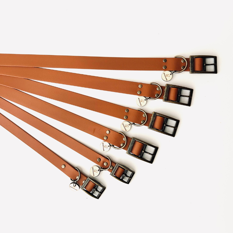 KITSUNE.DOG - Vendita all'ingrosso Collare - Cani - Collare in BioThane marrone chiaro - MONTMARTRE2