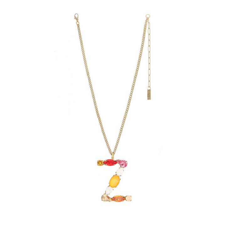 TOVA - Wholesale Pendant/Charm Necklace - Monograms in Neon Necklace32