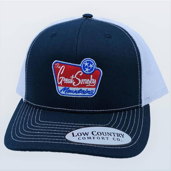 Great Smoky Sign Navy/White Hat for wholesale by Riverbed Threads