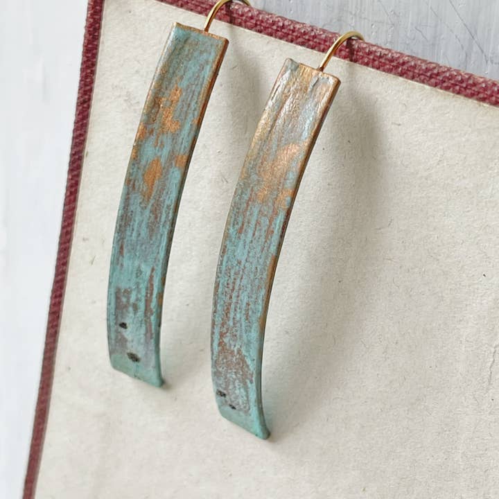 Rage Gems & Jewelry - Wholesale Dangle Earrings - Patina Rectangle Drop Earrings0