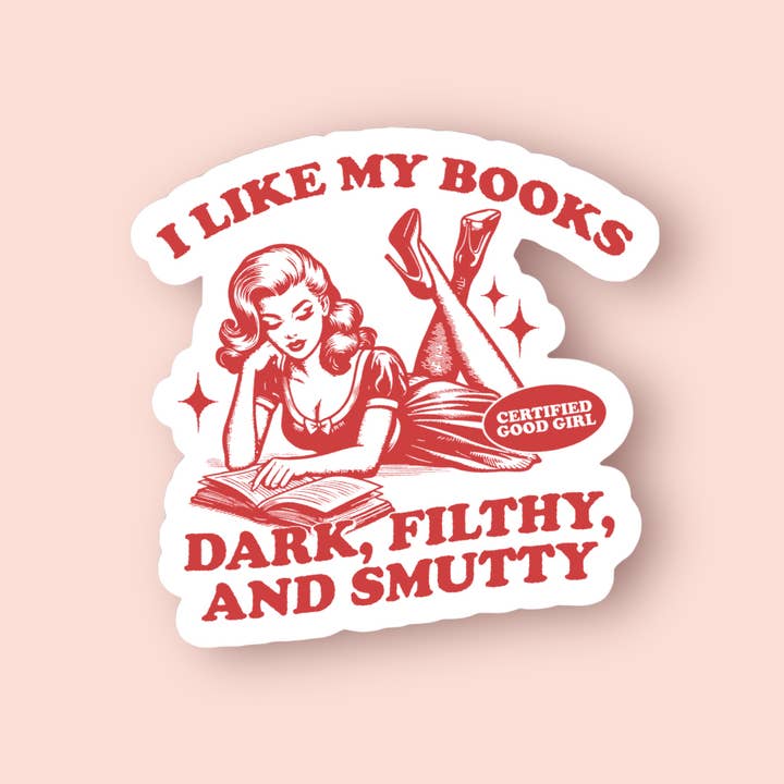 Ace the Pitmatian Co - Wholesale Sticker - I Like My Books Sticker