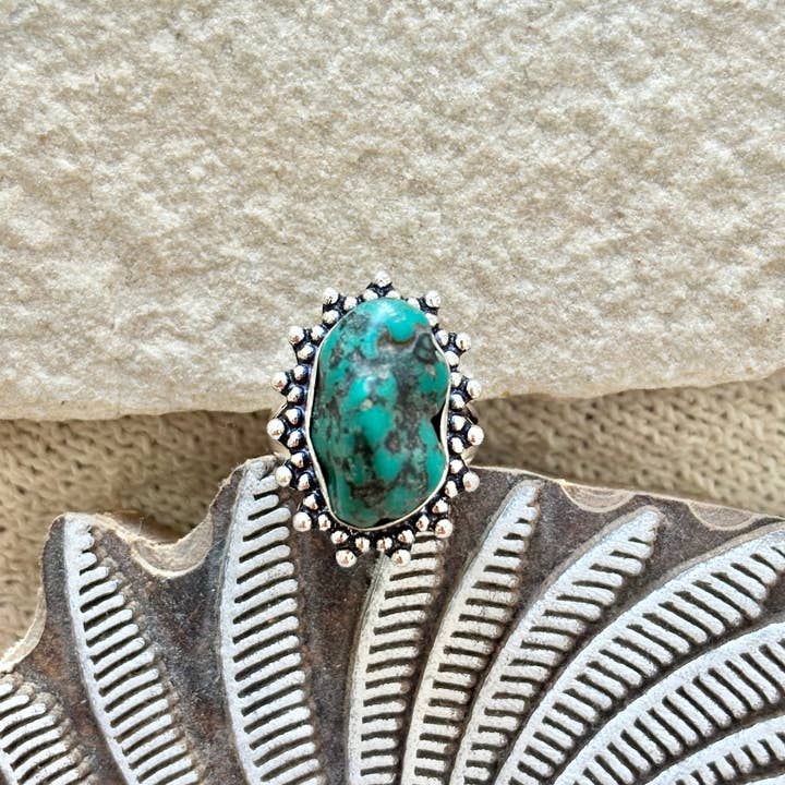 Wild Cactus Co. - Wholesale Cocktail/Statement Ring - TURQUOISE DIVINE RING SIZE 77
