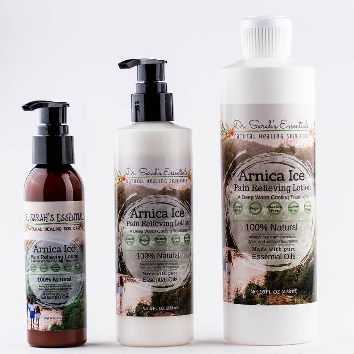 Dr. Sarah's Essentials LLC - Wholesale Pain Relief Spray/Cream - Arnica Ice Lotion (Deep Warm Cooling Treatment)