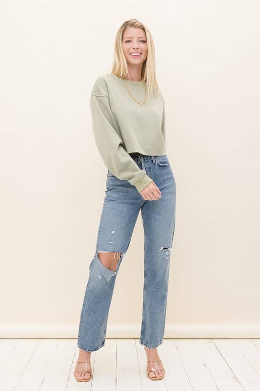 STYLE RACK - Vente Sweat-shirt – femme - HAUT EN MOLLETON FRENCH TERRY - Ajout polyvalent à la garde-robe14