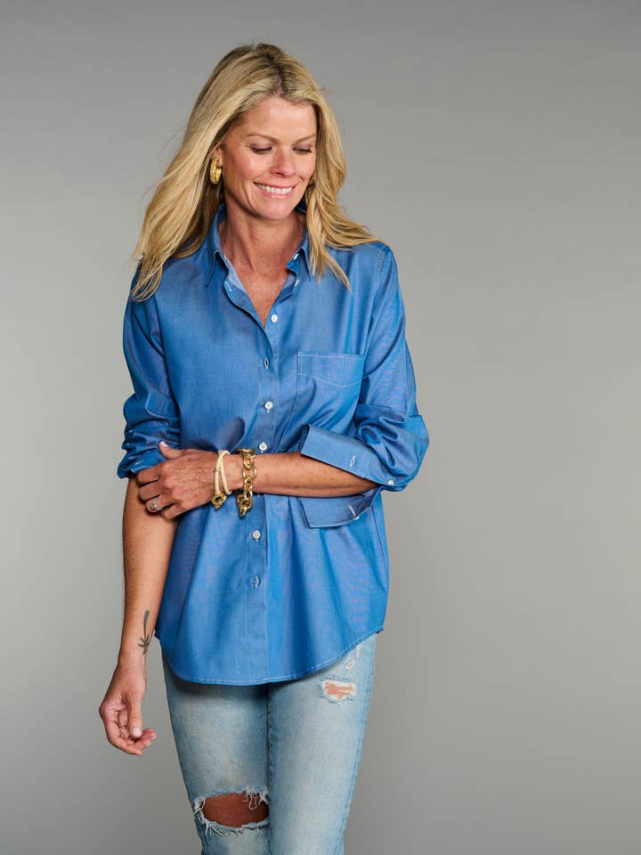 La Camisa Mod en Denim Ligero para venta al por mayor de Claridge + King