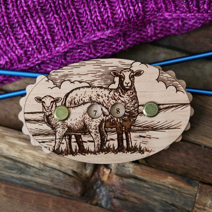 Sunrise Grove - Wholesale Brei- en haakbenodigdheden - Rijenteller van schapenkersenhout voor breien