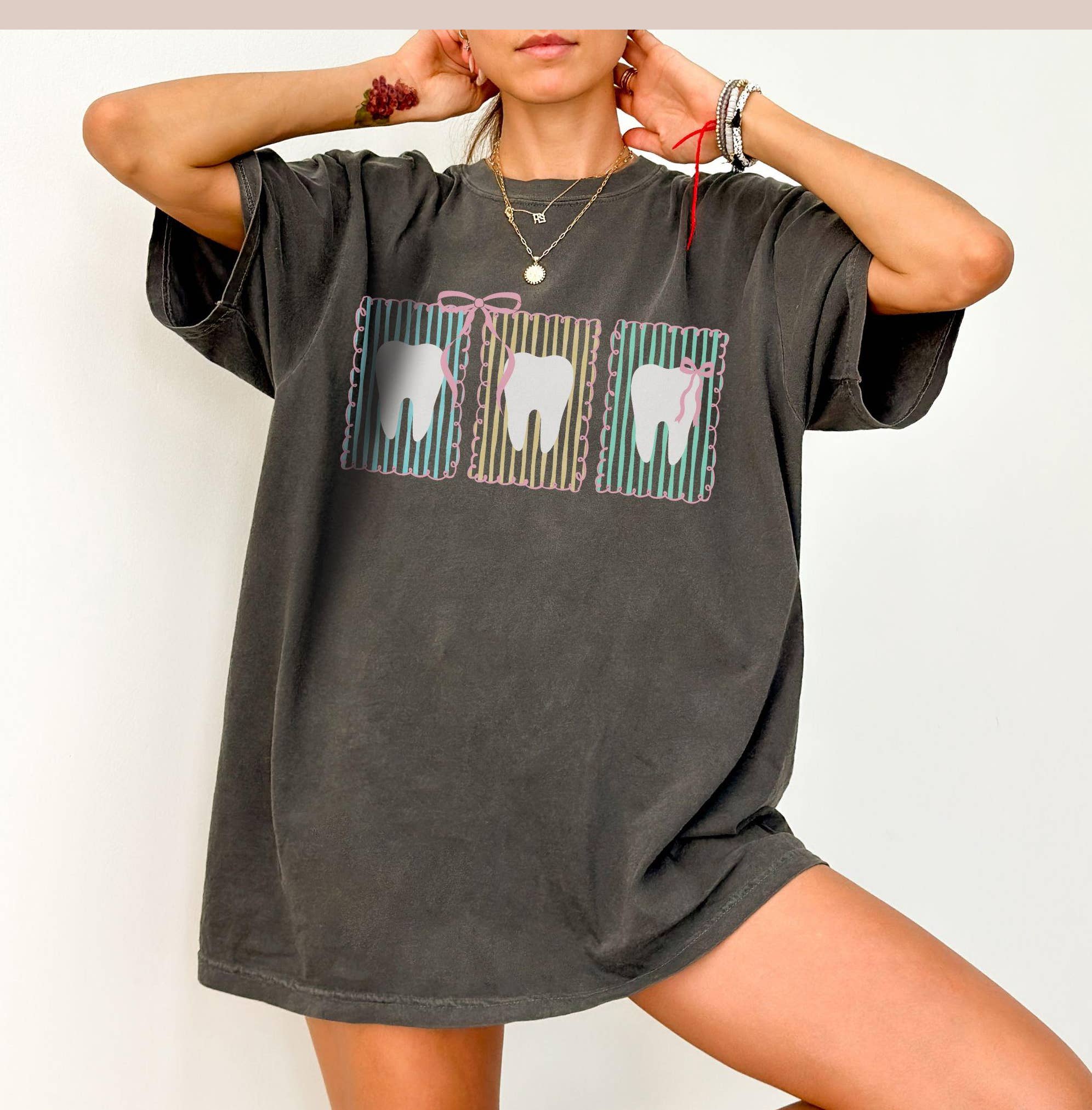 Glaime - Venta al por mayor Camiseta estampada - Mujer - Camiseta Dental Comfort Colors, Camiseta de Higiene Dental1