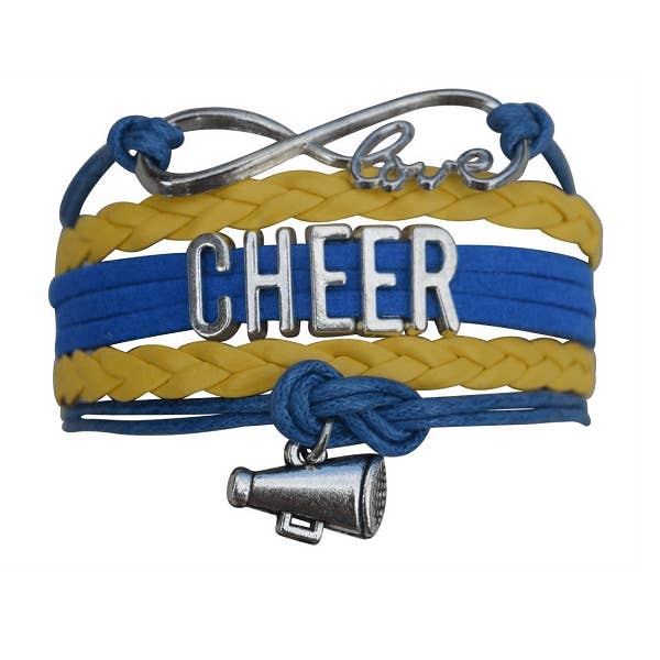 Sportybella - Wholesale Charm/Dangle Bracelet - Cheer Charm Bracelet - 22 Team Colors Available