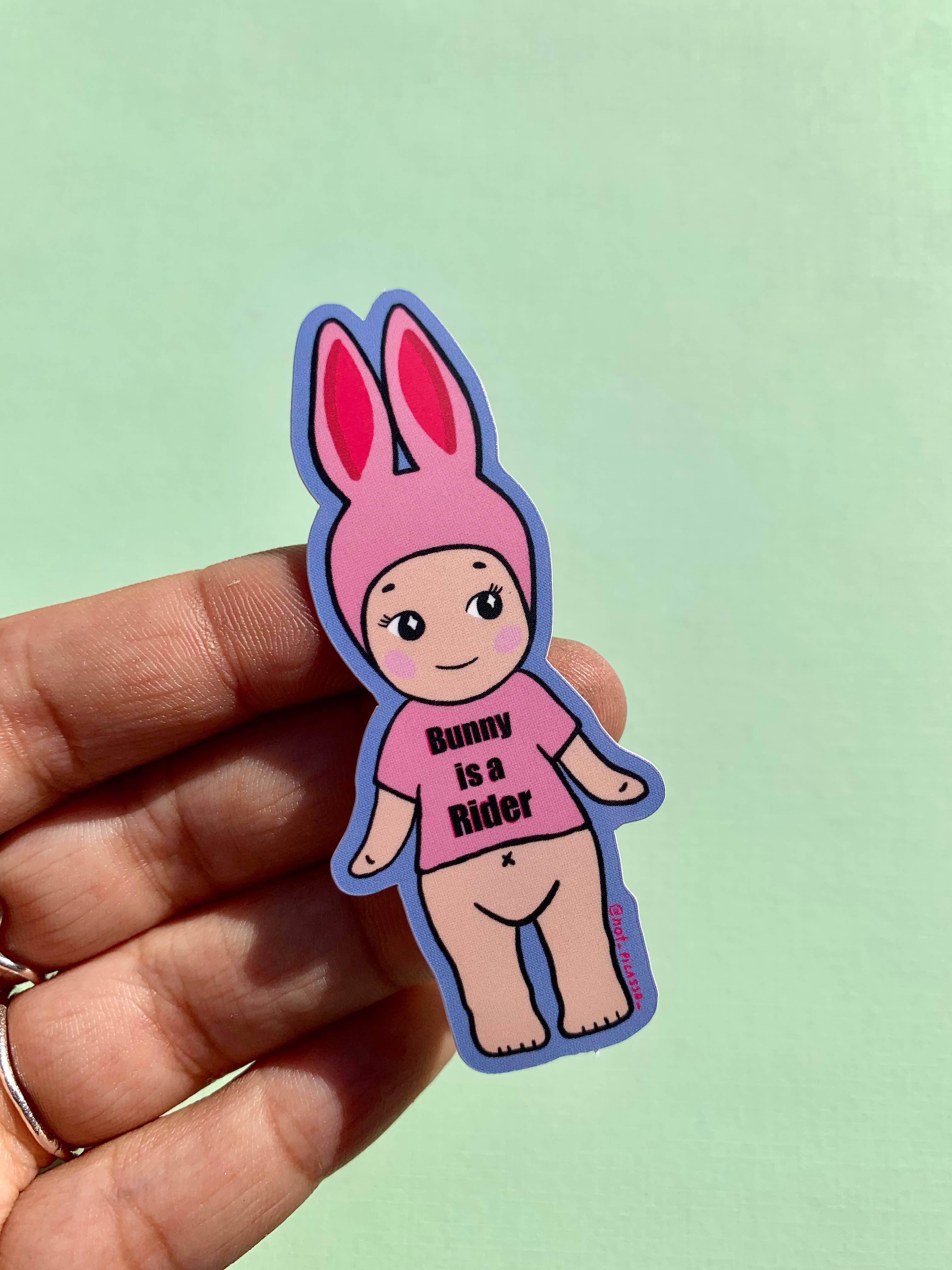 Not Picasso - Wholesale Sticker - Bunny is a Rider Baby Sticker 2