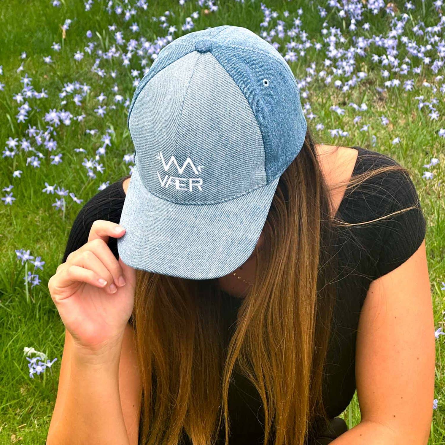 VAER - Wholesale Baseball Cap - Unisex - Denim Whirl Sustainable Cap — Upcycled3