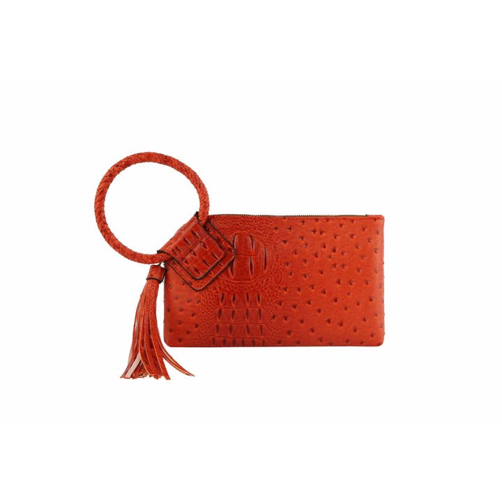 Handbag Factory Corp - Wholesale Clutch bag – women's - HF Tassel Accented Embossed Wristlet Clutch JYV-03741