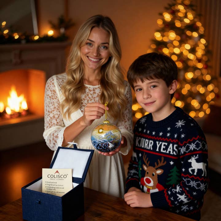 Colisco Wholesale – wholesale Prydnad – Colisco Rocky Mountain Peak Handmålad Glasprydnad2