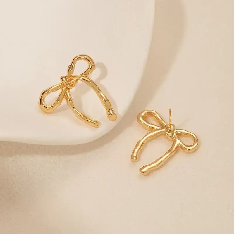 Kate Tuesday Jewelry - Wholesale Stud/Post Earrings - Gold Bow Stud Earrings2