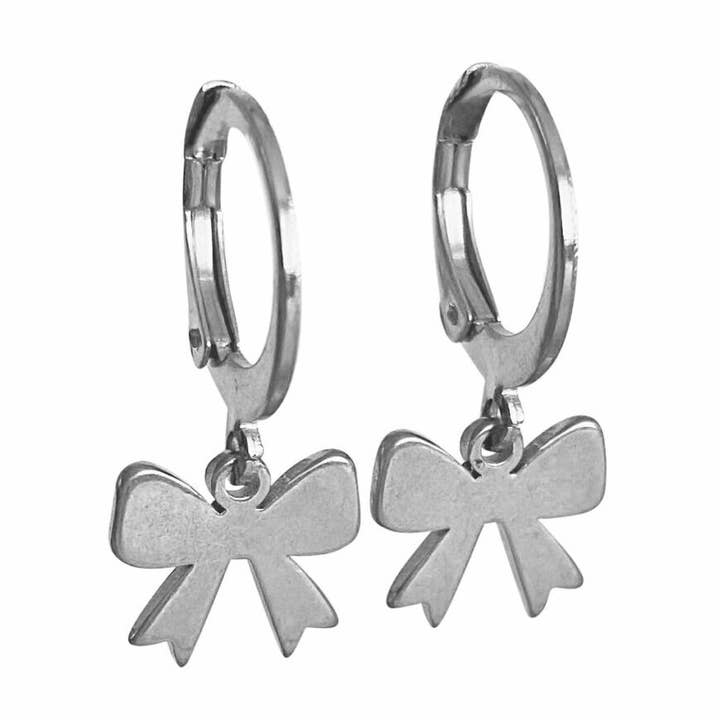 Earrings Bow - Silver for wholesale by Saint Clairmont