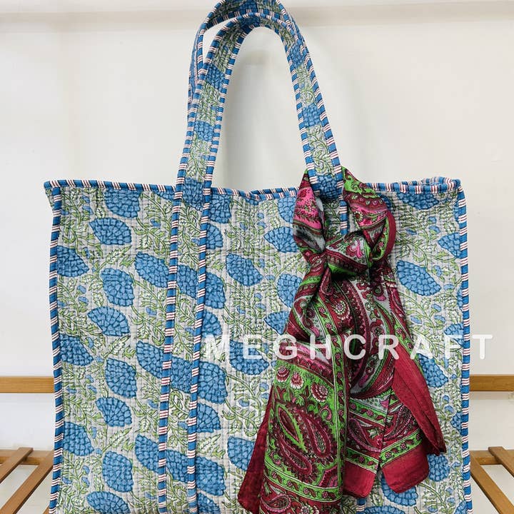 Meghcraft - Wholesale Tote Bag - Women's - Assorted Cotton Quilted Multipurpose Tote Bag | Beach Bag6