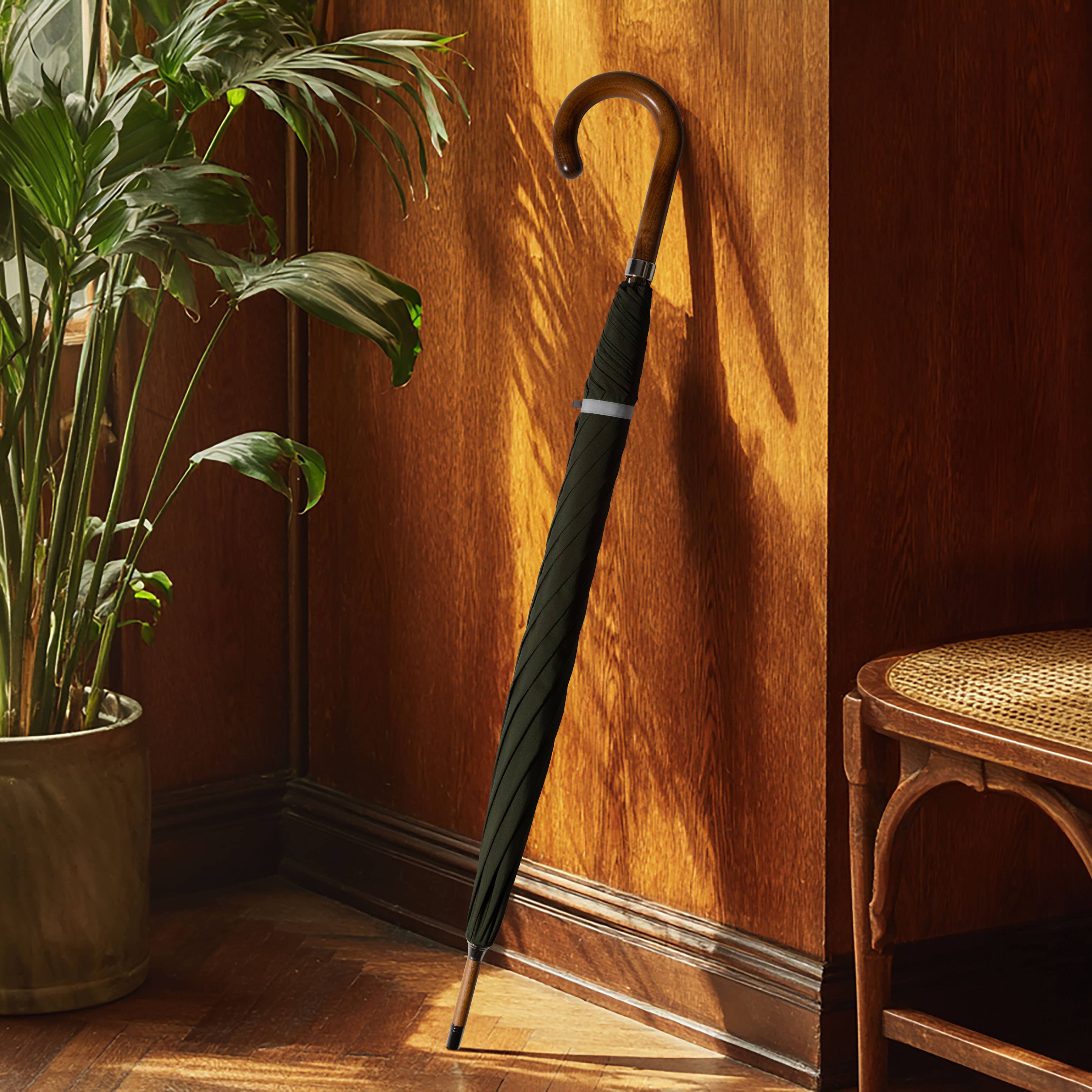 Heating & Plumbing London – wholesale Umbrella – Unisex – British Umbrella, Beech & Maple - Racing Green/Grey4