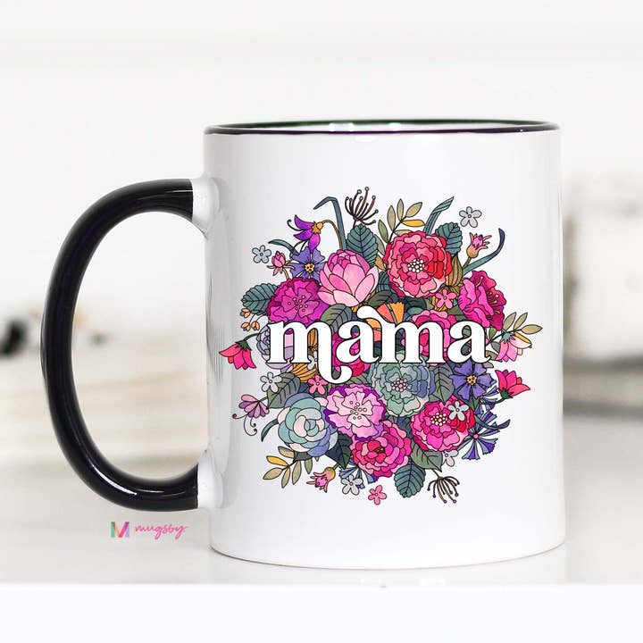 Mugsby - Wholesale Coffee Mug - Mama Floral Mother's Day Mug, Mom Mug