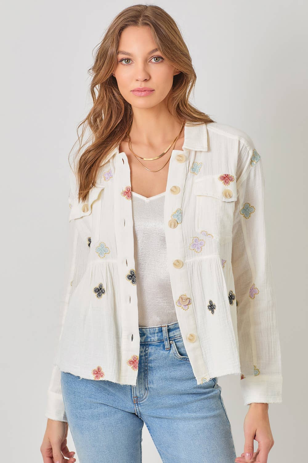 Mystree – Blusão - Mulher por atacado – 61004 Casaco Peplum Lavado1