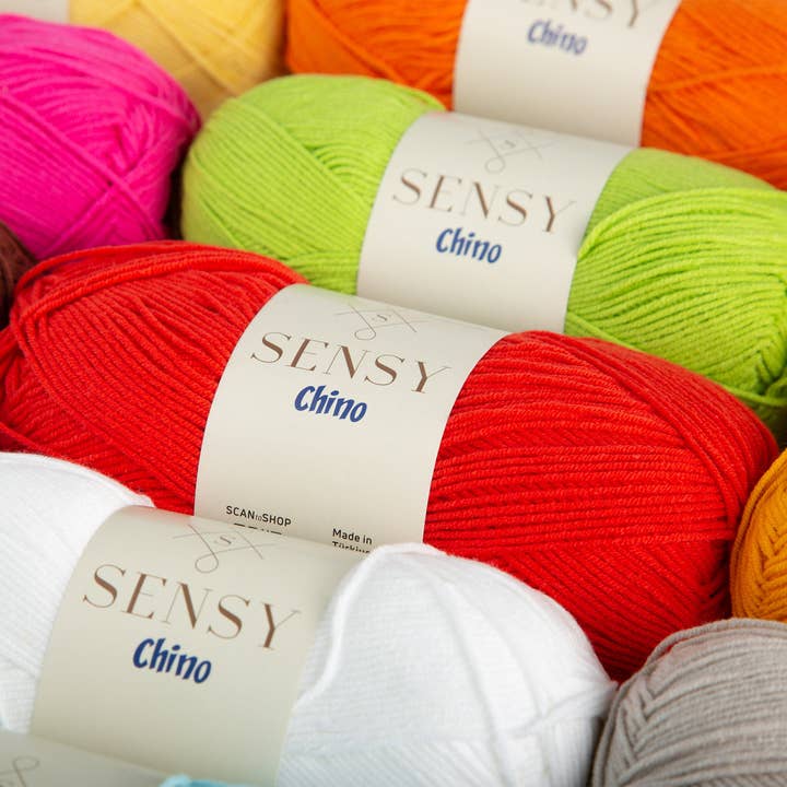 Sensy - Wholesale Yarn - Sensy Chino Soft Cotton Yarn, 3.5 oz, 360 Yards, Gauge 2 Fin42