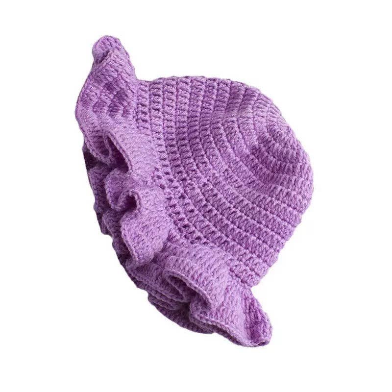 MB Fashion Wholesale - Vente Bob – femme - Chaque mode (PACK MIXTE 6 PIÈCES) Chapeau à bord volanté en crochet fait main4